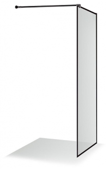 Dušo sienelė Brasta Glass EMA 1395-1408x2000 skaidrus stiklas, Nero frame 